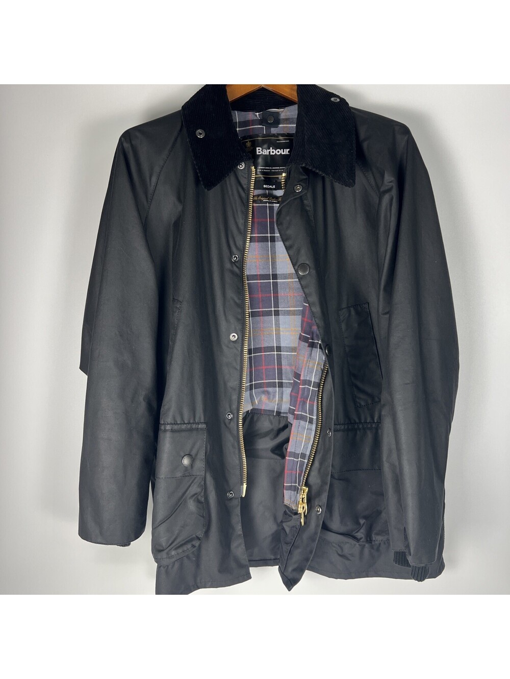 Barbour Bedale or Beaufort Waxed Jacket in black- Made in England -Size 42